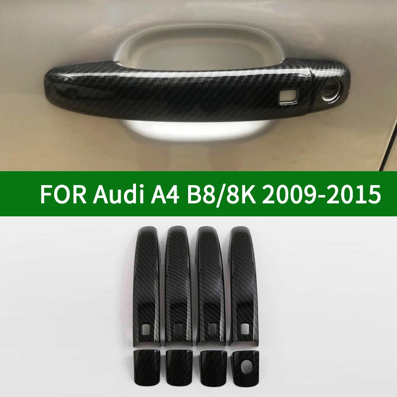 Для Audi A4 B8/8K 2009-2015 4-го рисунка из углеродного волокна чехлы на дверные ручки