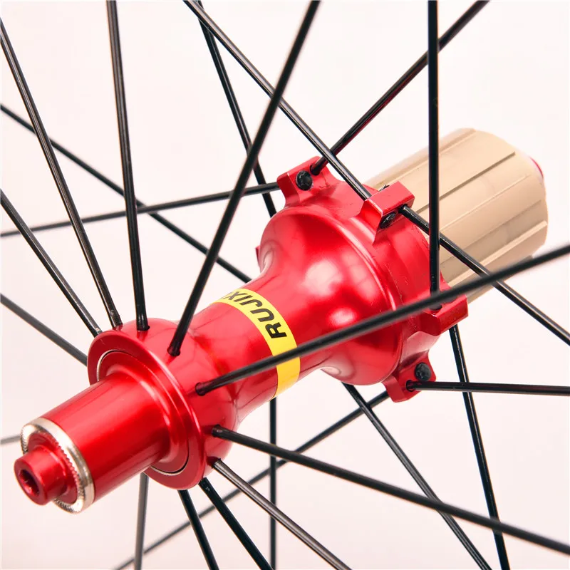 Ultralight Anti-cursor at night road wheelset front two rear four bearing aluminum alloy 30MM wheel 700C bike bicycle | Спорт и