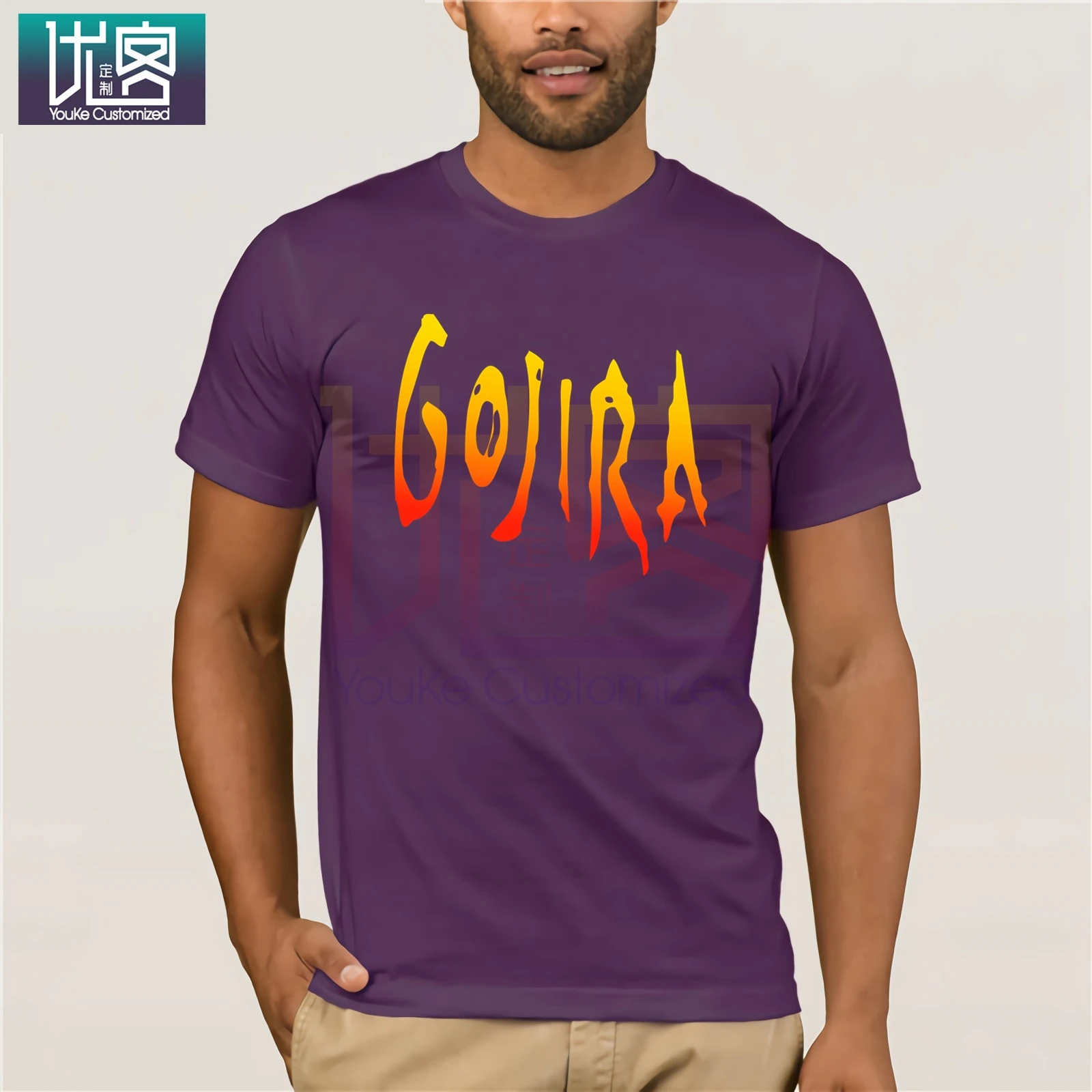 Футболка Gojira одежда популярная футболка футболки с круглым вырезом из 100% хлопка