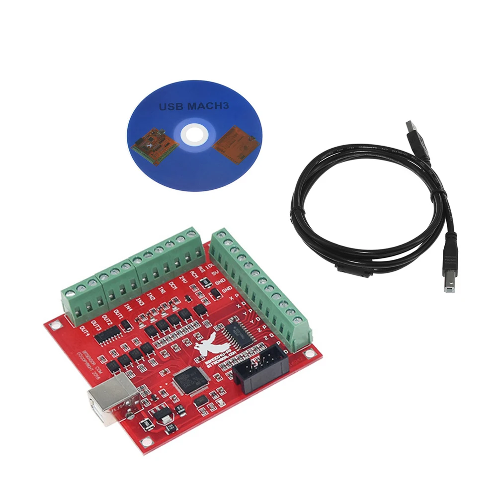 

1pcs CNC USB MACH3 100Khz Breakout Board 4 Axis Interface Driver Motion Controller CNC USB MACH3 100Khz Breakout Board 4 Axis In