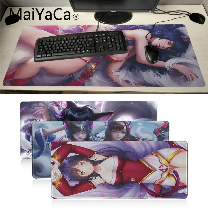 Maiyaca Лидер продаж Ahri League of Legends игровой коврик для мыши из натурального каучука