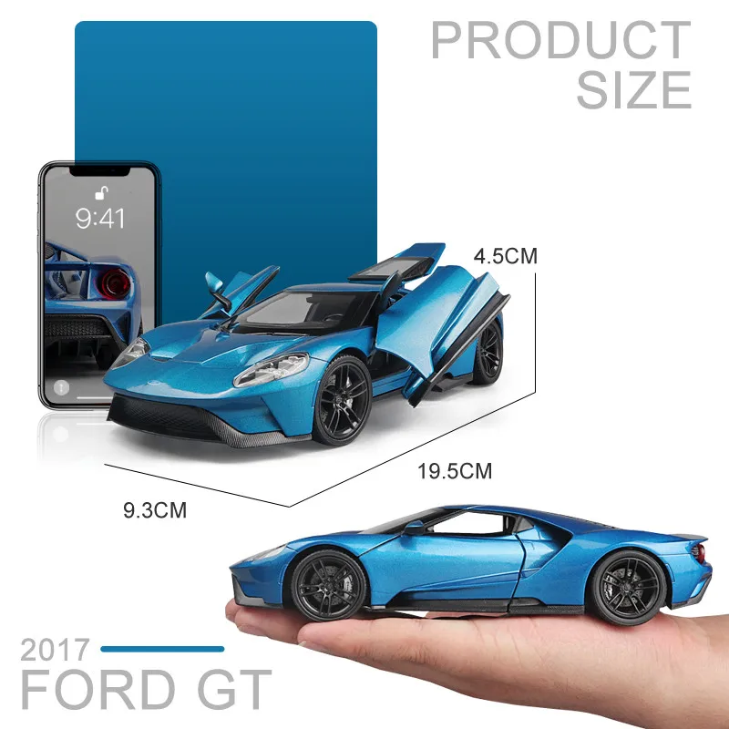 Welly 1:24 2017 Ford GT alloy car model Diecasts &amp Toy Vehicles Collect gifts Non-remote control type transport toy | Игрушки и хобби