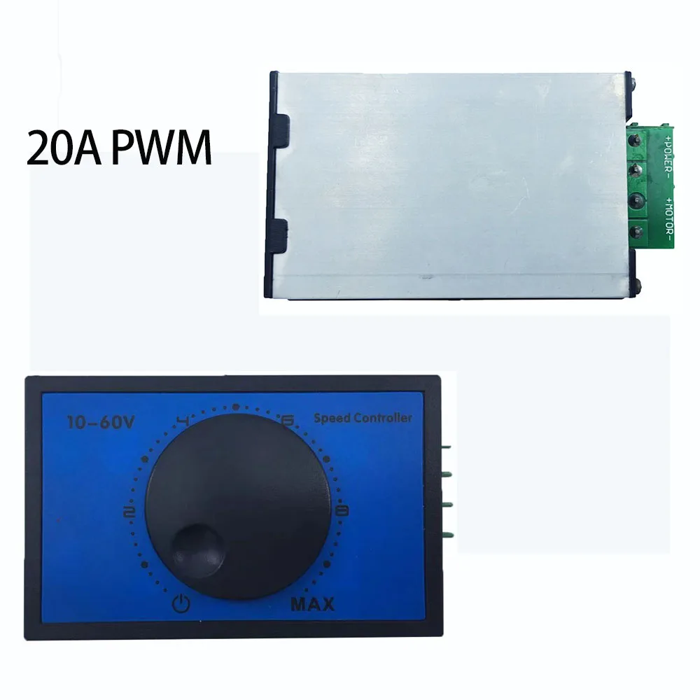 20A high-power PWM DC motor speed controller brush reducer slow start current limit 12V36V48 | Строительство и ремонт