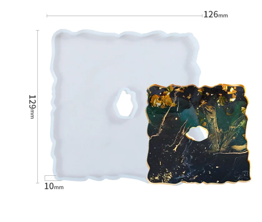 

DIY Silicone Epoxy Resin Candle Epoxy Mold Crafts Souvenir Polygon Table Coaster Shape Decorative Accessories