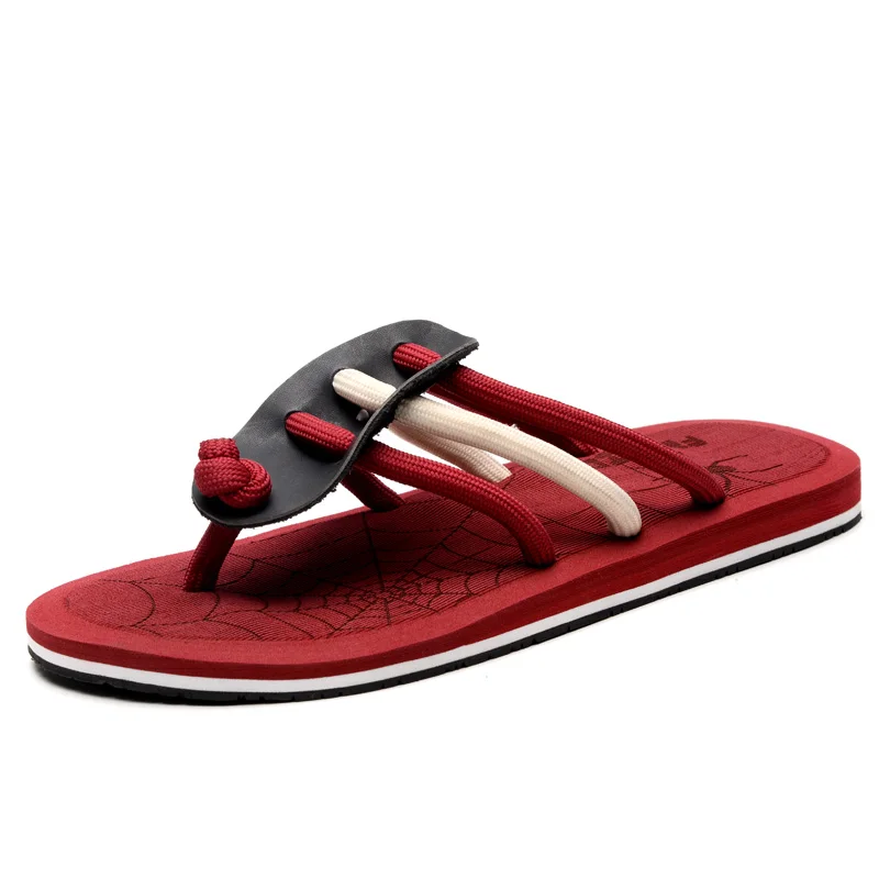 Новые летние мужские тапочки ручной работы прочные противоскользящая обувь