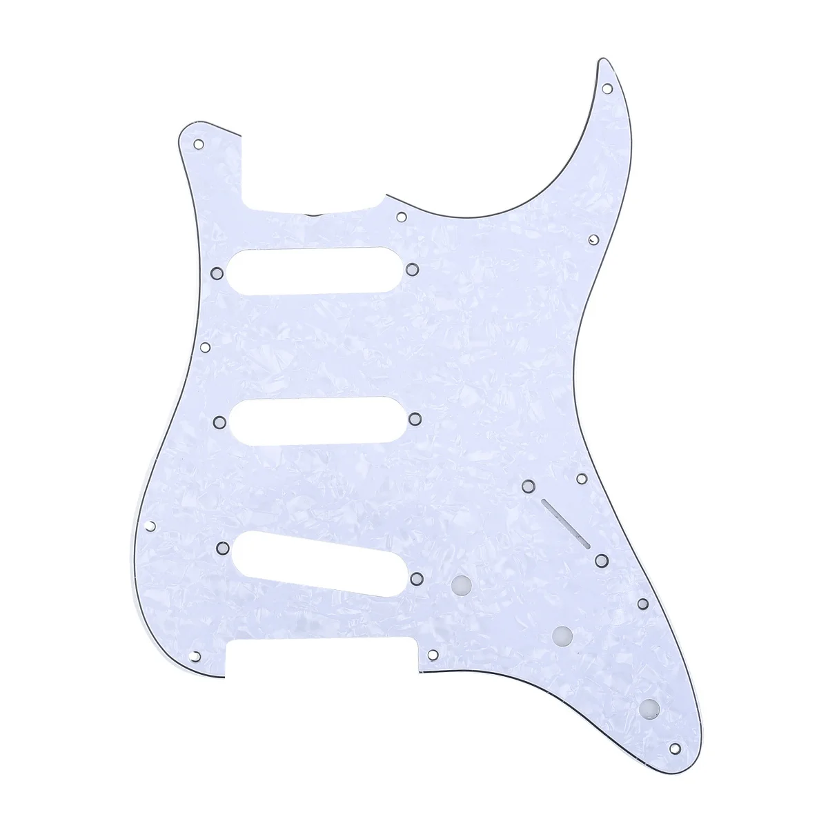 Musiclily Pro 11 отверстий 62 Страт накладка на гитару SSS Для MIJ JPN Japan Stratocaster 4Ply белый