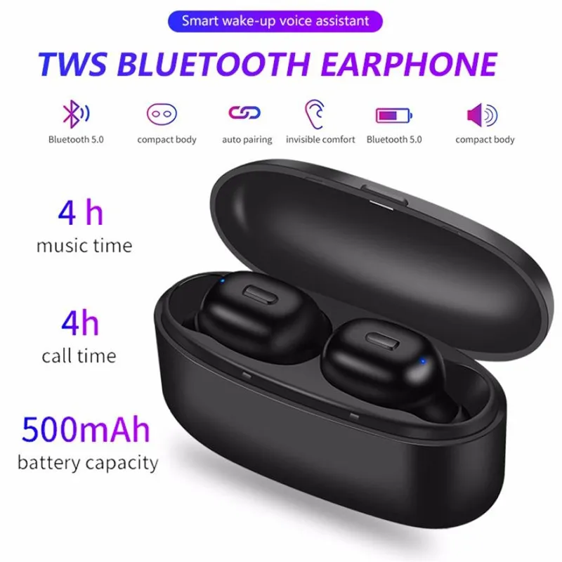 Ottwn TWS Bluetooth истинные Беспроводные спортивные наушники 5 0 с сенсорным управлением