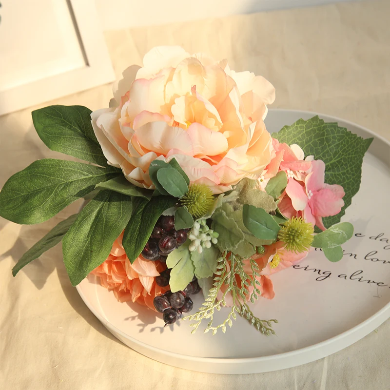 

Artificial Dahlia Bouquet Home Decoration Wedding Hand Holding Series Wall Landscaping Bonsai Creative Simulation Flower