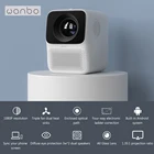 Проектор Wanbo LCD T2 MAX 1080P, мультимедийный проектор с физическим разрешением для домашнего кинотеатра, светодиодная подсветка, белая проекция