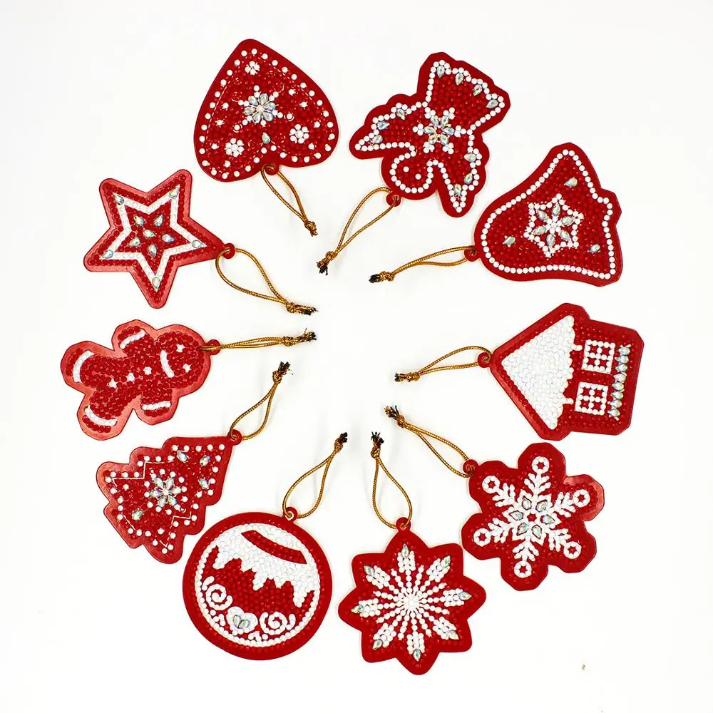 

5D DIY Diamond Painting Christmas Ornaments Diamond Mosaic Crystal Shiny Beads Christmas Tree Decoration for Home Decor