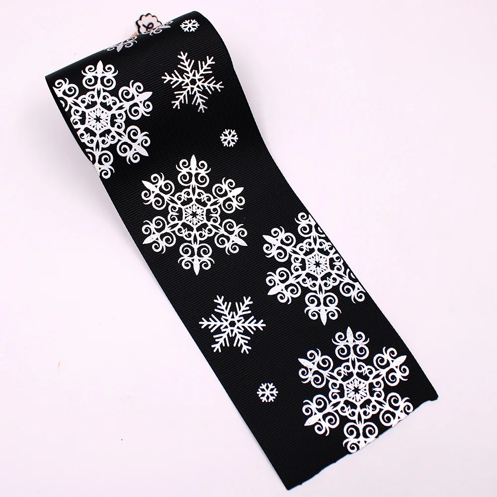 Новогодняя серия корсажные ленты в виде снежинок 3 дюйма (75 мм) 2 ярда аксессуары