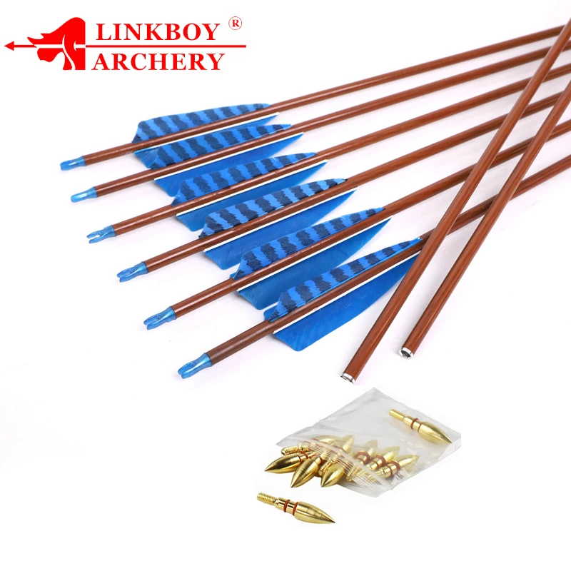 

Стрелы Linkboy из чистого карбона для стрельбы из лука, 6/12 шт., стрелы 340, 400, 450, 500, 600, 700, 4 дюйма, оперение индейки 75gr, стрельба из лука