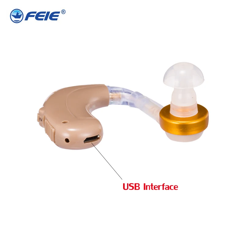 C 109 USB Перезаряжаемые слуховые аппараты мини ушной слуховой аппарат с регуляцией