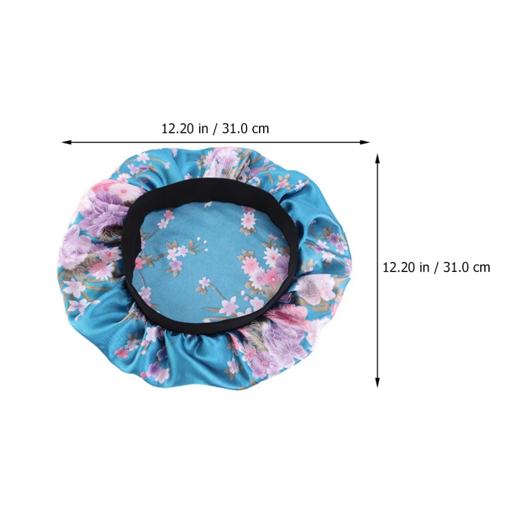 

3pcs Girl Nightcaps Comfortable Bath Caps Beauty Salon Hats Girl Bathing Caps