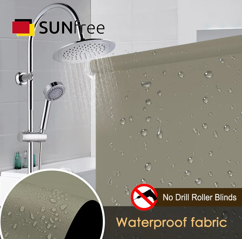 SUNFREE 38 мм трубка без сверления роликовые жалюзи водонепроницаемые и маслостойкие