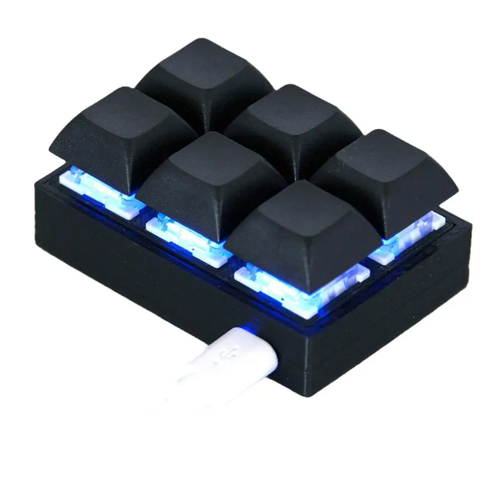 Механическая клавиатура с зеленой осью 1/2/3/5/6/7/10 клавиши USB мини программирование