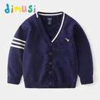 DIMUSI, осенний кардиган для мальчиков, 100% хлопок, с длинными рукавами, Детский свитер, куртка, детская одежда, BC252