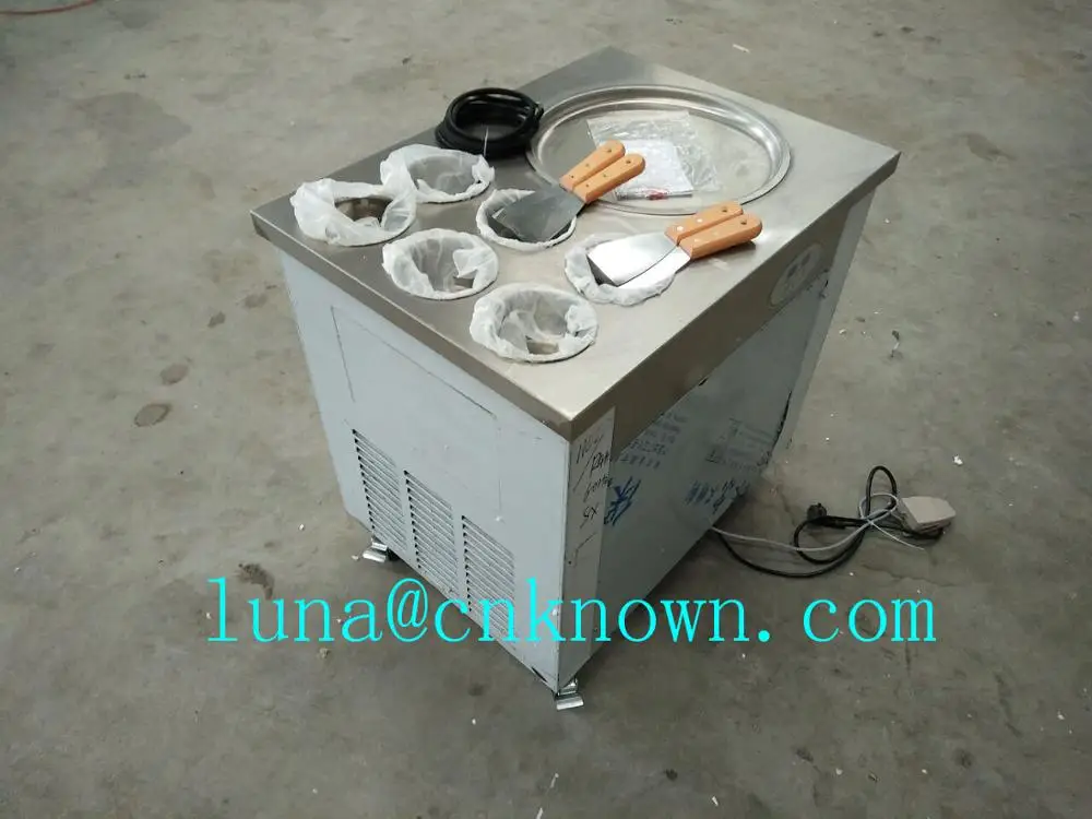 Мобильная машина для жареного мороженого в рулонах Филиппин по заводской