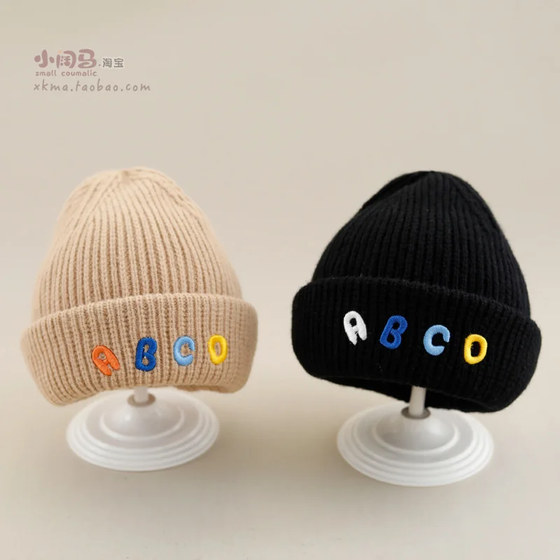 

Детская шапка для защиты ушей на осень и зиму, детская Милая супермилая шерстяная шапка в Корейском стиле для женщин, детская утепленная шап...