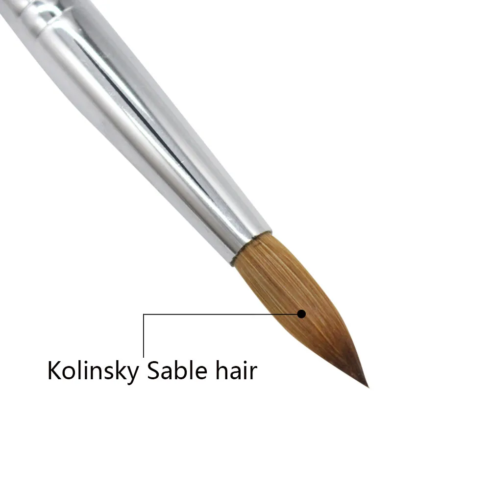 Eval акриловая Расческа для ногтей с двойной головкой Kolinsky Sable гофрированная