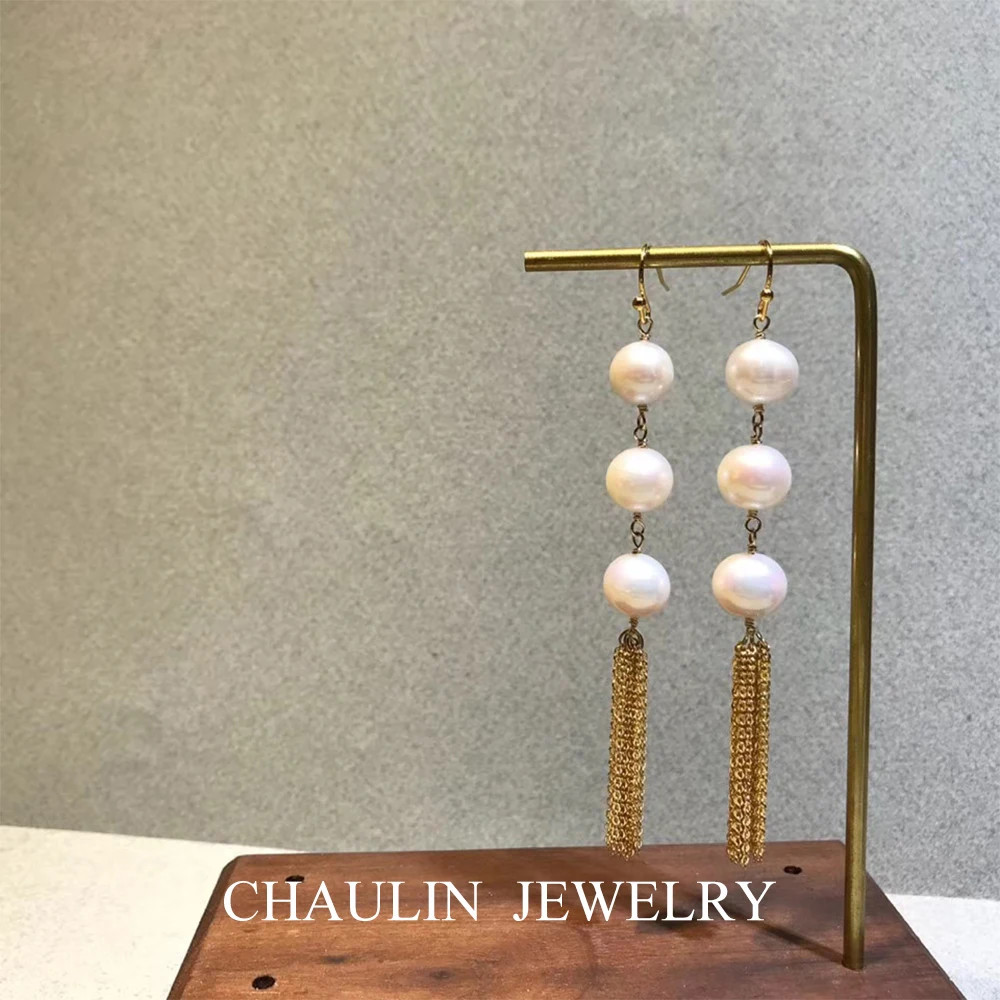 Женские серьги ручной работы из серебра 925 пробы с жемчугом|Серьги-подвески| |