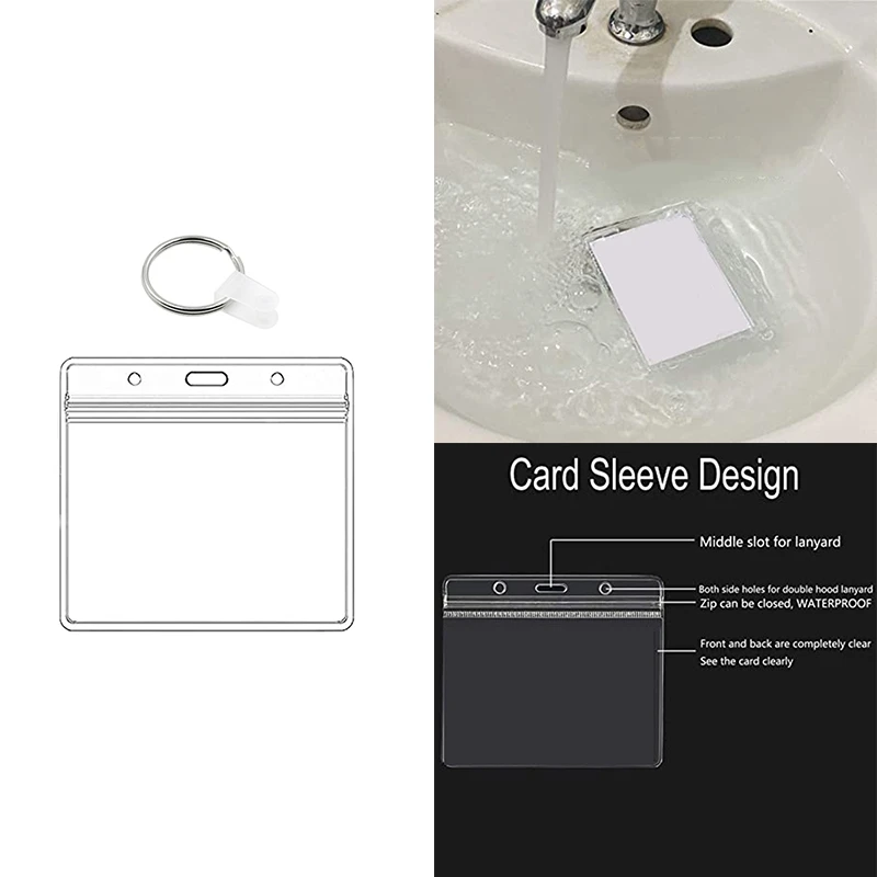 

Защитная карточка для вакцинации 4x3 дюйма, Чехол для карт вакцинации, прозрачный пластиковый чехол с зажимом