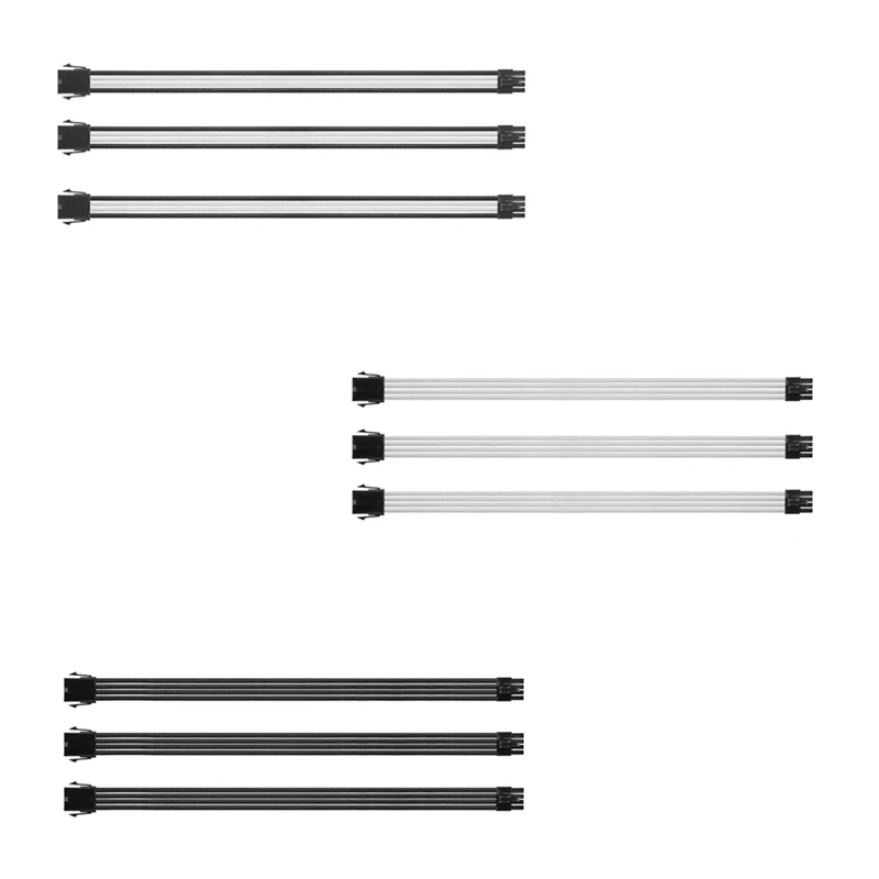 

PSU PCIe 8 Pin to GPU 6Pin + 2 Pin PSU Power Supply Extension Cable Wire