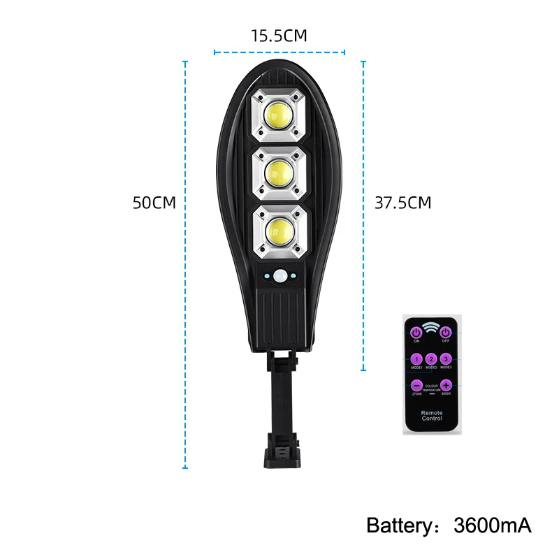 СВЕТОДИОДНЫЙ дорожный светильник на солнечной батарее с дистанционным