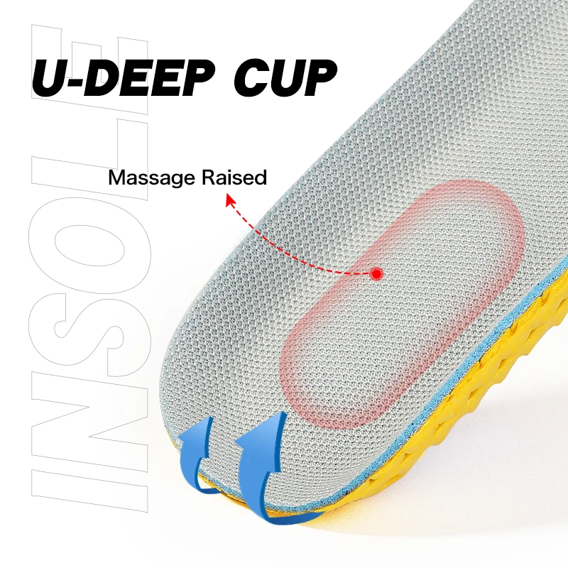 BANGNI Sports Insoles Memory Foam Arch Support Cushion Inserts Honeycomb Relax Running Breathable Shoes Pad for Feet Men Women