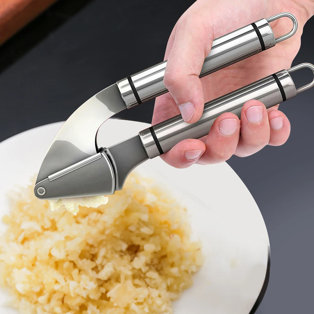

Food Grade Stainless Steel Garlic Press Manual Garlic Mincer Chopping Garlic Tools Kitchen Cooking Ginger Squeezer Masher