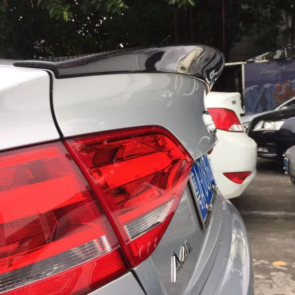 Для Audi A4 B8 4 Двери Седан 2009 2012 HK стиль высокое качество углеродное волокно заднее