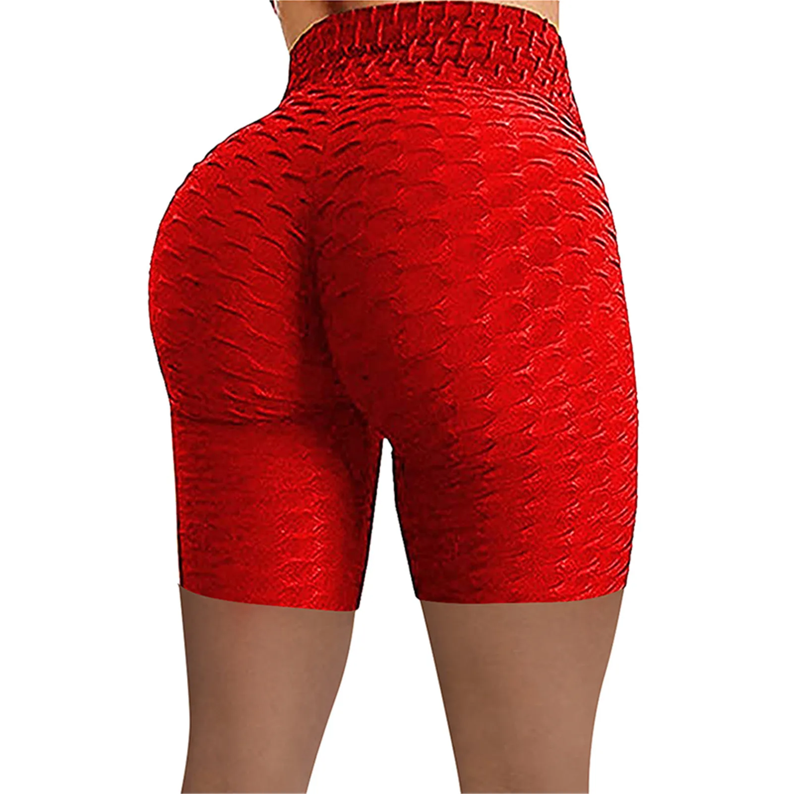 

Women's Workout Yoga Shorts Stretch High Waist Bubble Butt Lifting Sports Gym Workout Running Shorts PSEN999