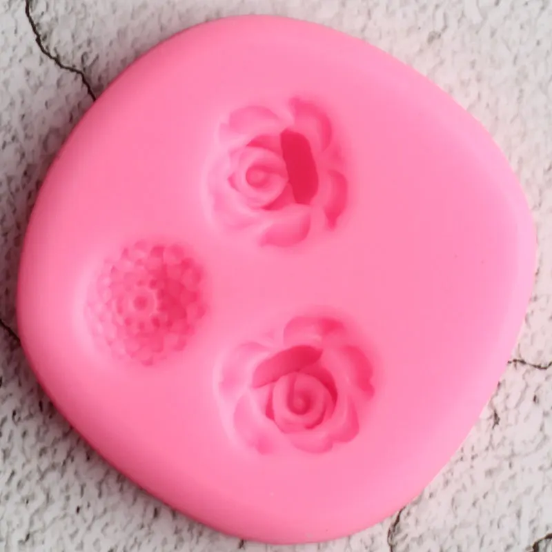 3 отверстия роза искусственная Маргаритка кекс топ инструменты для украшения