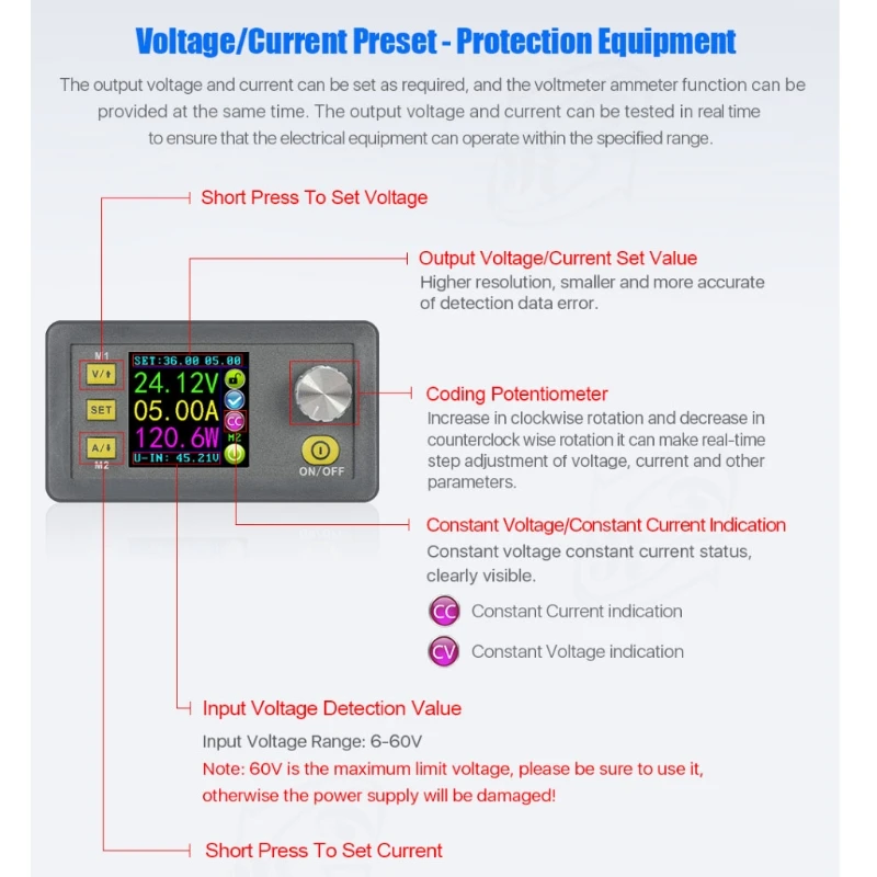 

50V 20A LCD Display Regulated Power Supply Constant Voltage and Constant Current Programmable Switching Power Supply My17 21