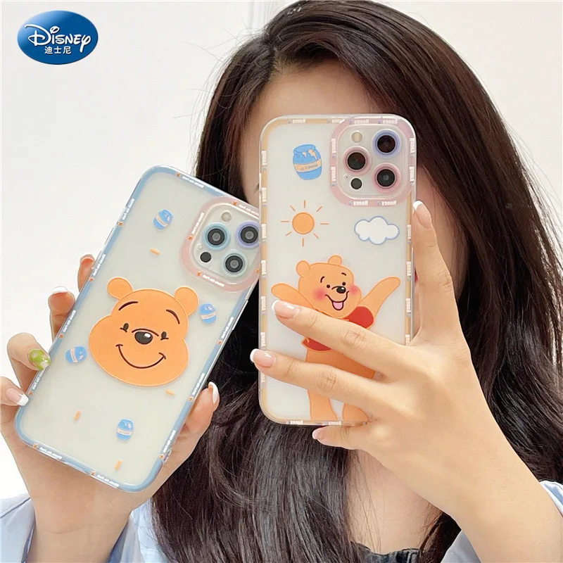 

Силиконовый чехол для iPhone12, с рисунком клубники и медведя