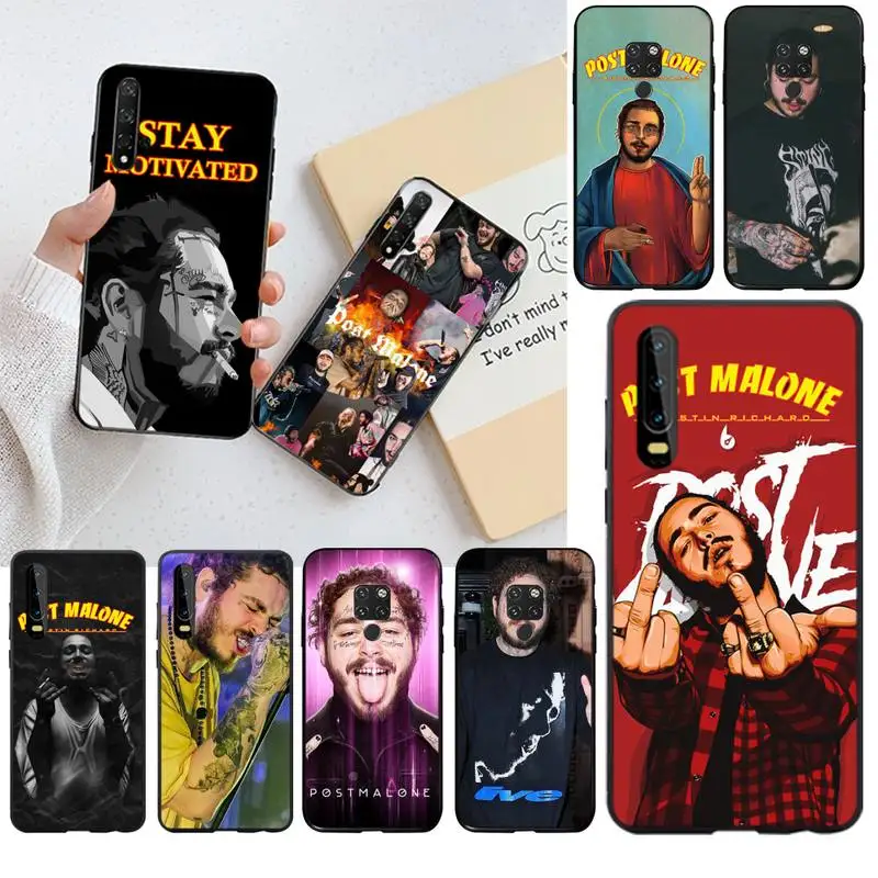Горячая распродажа черный мягкий чехол для телефона post malone Huawei P40 P30 P20 lite Pro Mate 20 P