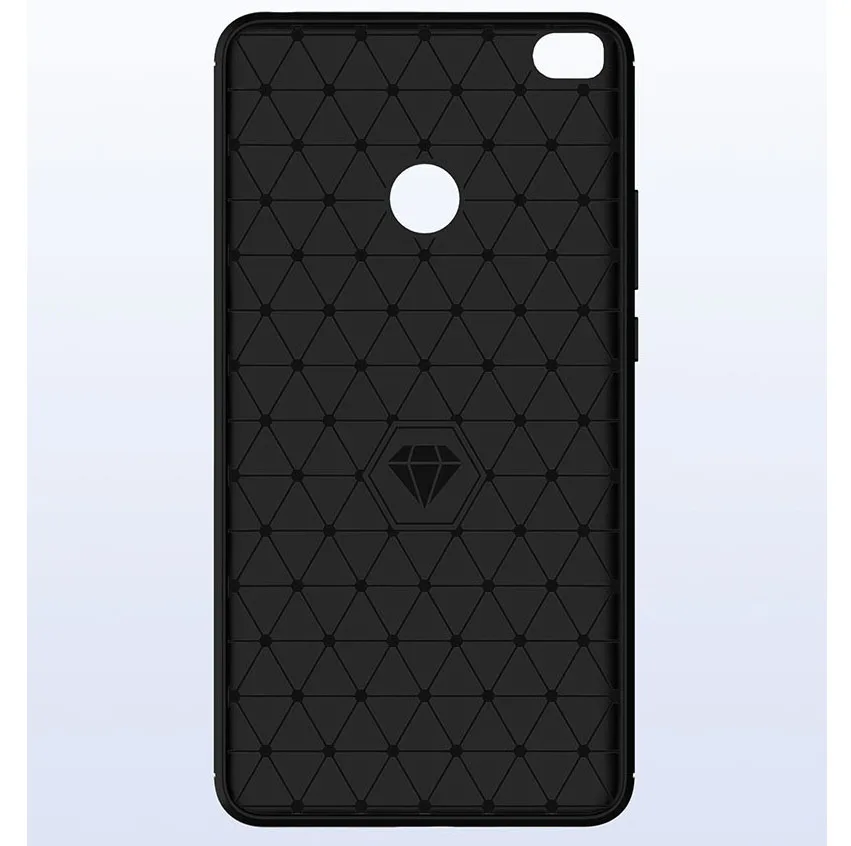 Shock Absorption Cover Soft TPU Anti Scratch Carbon Fiber Back Original Case for Xiaomi Mi Max 2 Max2 6.44&quot Cases | Мобильные