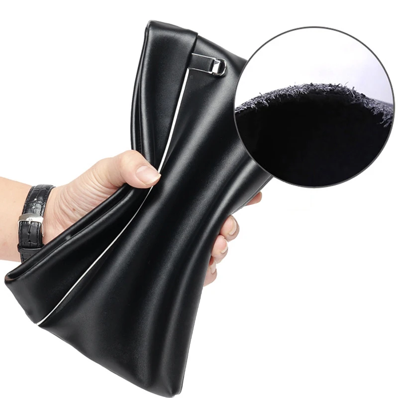 

YUESKANGAROO Leather Men Wallet Long Purse Black Business Male Clutch Bags Card Holders for Man Envelope Pack