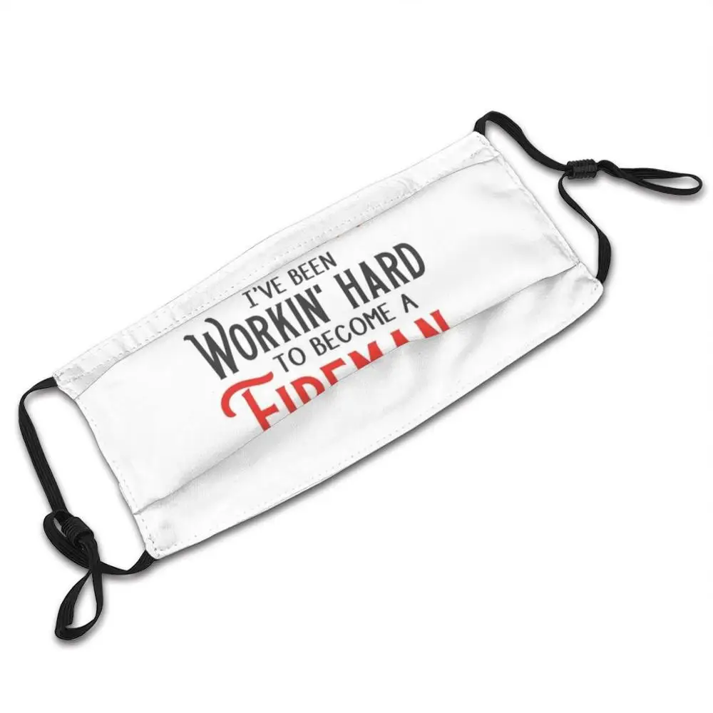 

Back Off! I'Ve Been Working Hard To Become A Fireman. Anti Pollution Dust Face Mask Washable And Reusable Pm2.5 Black Mask