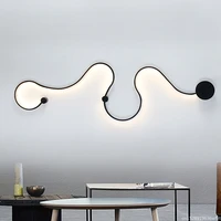nordic led wall lamp snakelike shape kitchen fixtures lighting for living room bedroom bedside wall light home decor luminaire