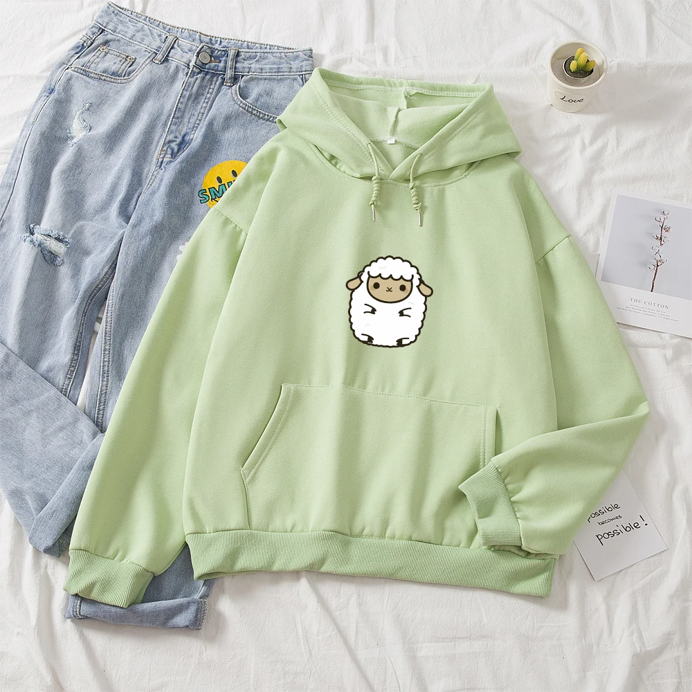 Clothes for Women Plus Size Feminino Plus Velvet Cotton Pocket Ladies Printed Hoodies Woman Kawaii Sweetshirt Oversize Hoodie