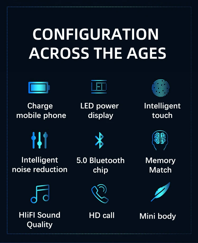 Наушники-вкладыши TWS с F9 Беспроводной наушники 5 0 Bluetooth Наушники Hi-Fi мини для