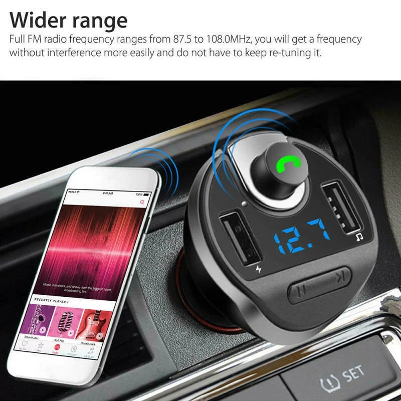 Беспроводной автомобильный Bluetooth fm передатчик KNYWireless mp3 радио адаптер