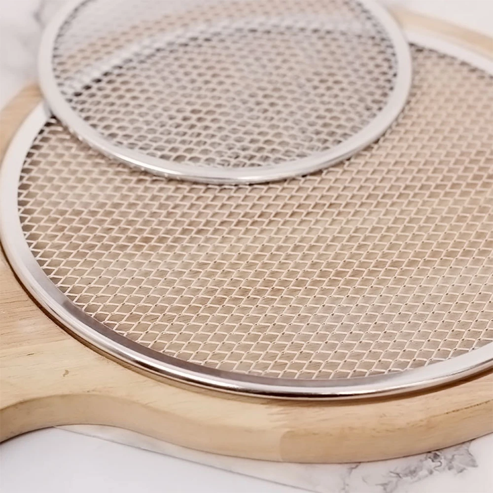 

6/7/8/9/10 Inch Seamless Aluminum Pizza Pan Net Round Net Pan BBQ Net Grill Tray Kitchen Cake Biscuit Tool Acessorios 1PC