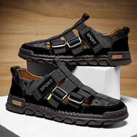 mens summer breathable sandals casual hiking sandals men sneakers beach water shoes travel sandal plus size 38 48