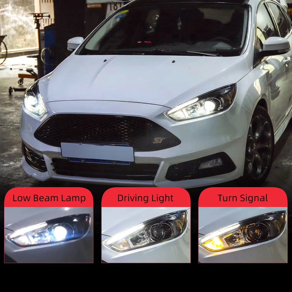 CSCSNL 2 шт. фары в сборе для Ford Focus 4 2015 2016 2017 2018 ST дизайн светодиодный ные DRL HID опция