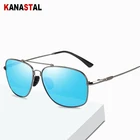 KANASTAL классические авиационные мужские солнцезащитные очки фирменный дизайн сплав оправа пилот поляризованные солнцезащитные очки для вождения мужские черные UV400