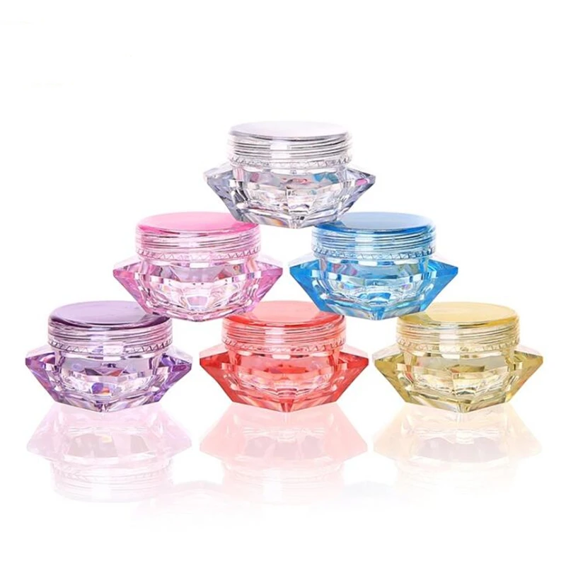 

HOMETREE 3g/5g 2Pcs Diamond Design Plastic Cream Box Cream Bottle Bath High Quality Portable Cosmetic Skin Care Container HNS59