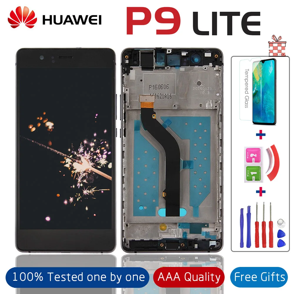 5 2 ''AAA качественный ЖК экран для HUAWEI P9 Lite с рамкой дисплей VNS L31 L21 дигитайзер в