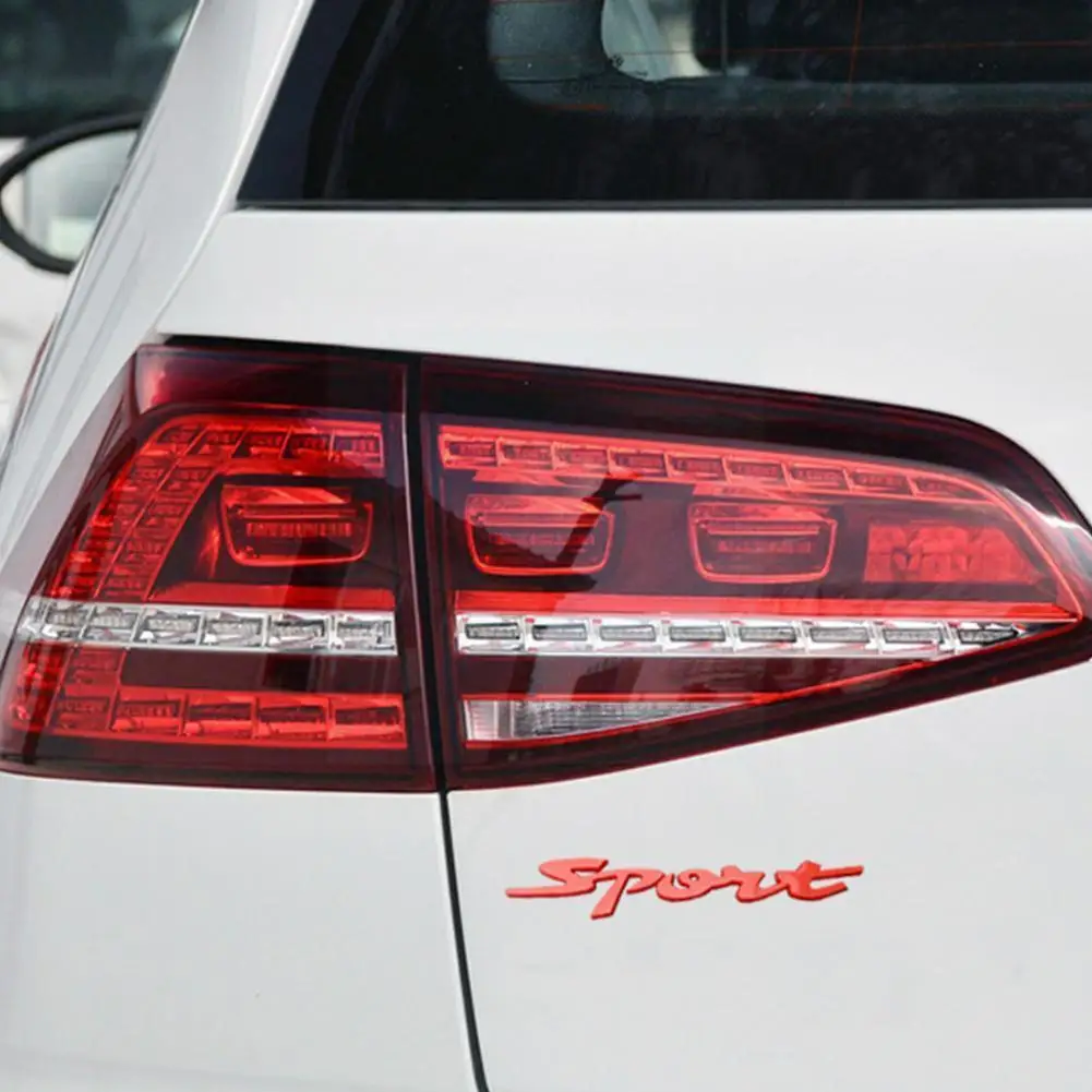 

Universal Handwriting Conjoined Letter SPORT Chrome Badge Sticker Car Vehicles Emblem Decoration Metal Decals 3D Styling Au R5K0